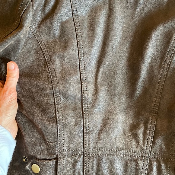 Danier brown leather jacket, 3XS, XXS - Picture 8 of 10